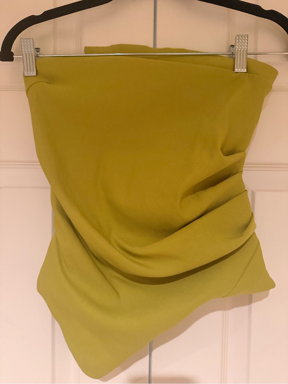 Zara Strapless Lime-Green Drape Top